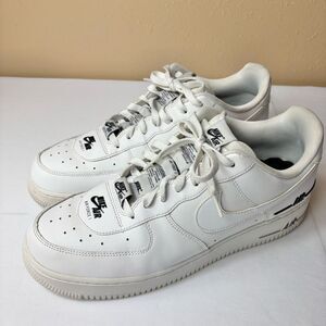 Nike Air Force 1 Low Double Air White/ Black Sneakers Men’s Sz 11.5 CJ1379-100